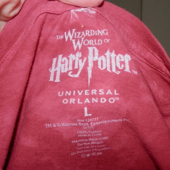 harry potter gryffindor marroon burgundy top sz large womens - Picture 2 of 4